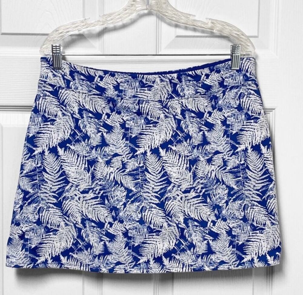 Colorado Clothing Tranquility Skort Womens L Large Blue White Pull On Golf